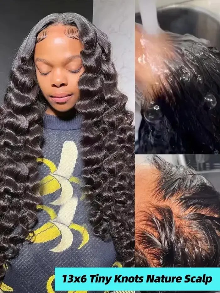 Mossily vague lâche 13x6 HD dentelle avant perruques de cheveux humains brésilien 30 36 pouces boucl