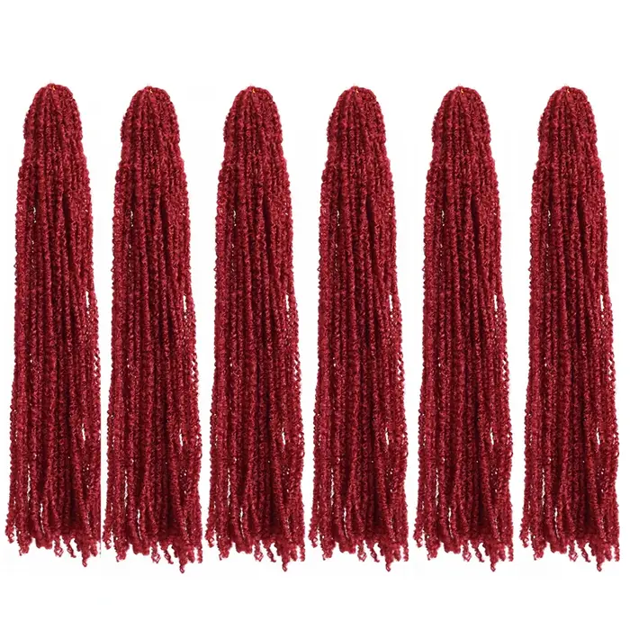 Extensions de cheveux synthétiques pré-bouclées pour tresses au crochet de 20 pouces