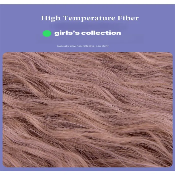 Bonnet sans visière avec extensions de cheveux longs bouclés ondulés