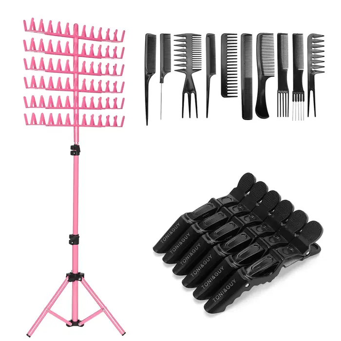 Ensemble de supports de tissage de perruque, Base de trépied réglable, outil de Station de Salon pou