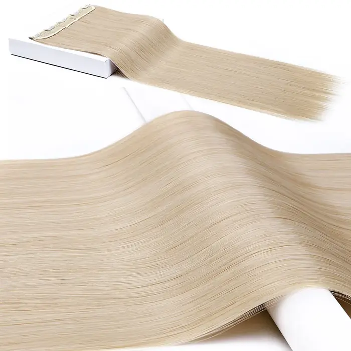 S-noilite Synthétique Clip dans les Extensions de Cheveux Noir Brun Naturel Droite 58-76 cm Long Haute Tempreture