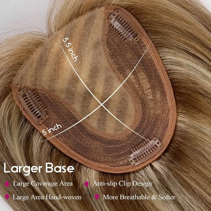Extensions de cheveux humains blonds mélangés bruns avec frange