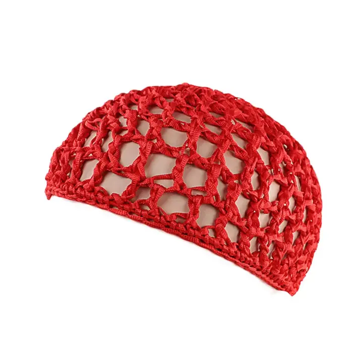 Filet à cheveux en maille pour femmes, bonnets de perruque noirs, bonnet au Crochet fait à la main, 