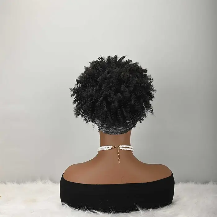 Perruque bandeau bouclée avec frange pour femme