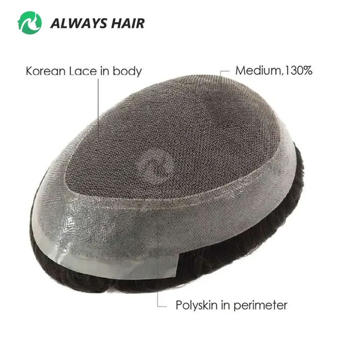 Australie toupet hommes dentelle et PU Base perruque