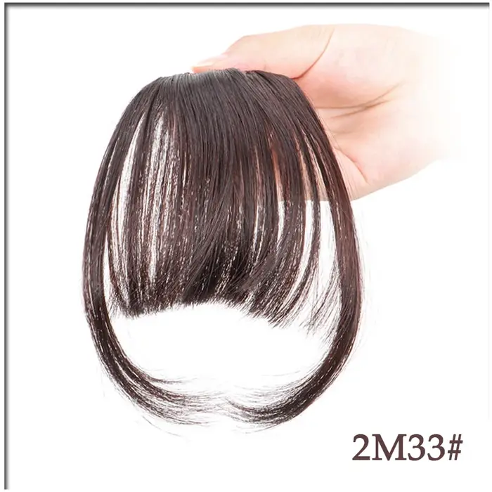 Perruque à frange à clipser | Cheveux synthétiques