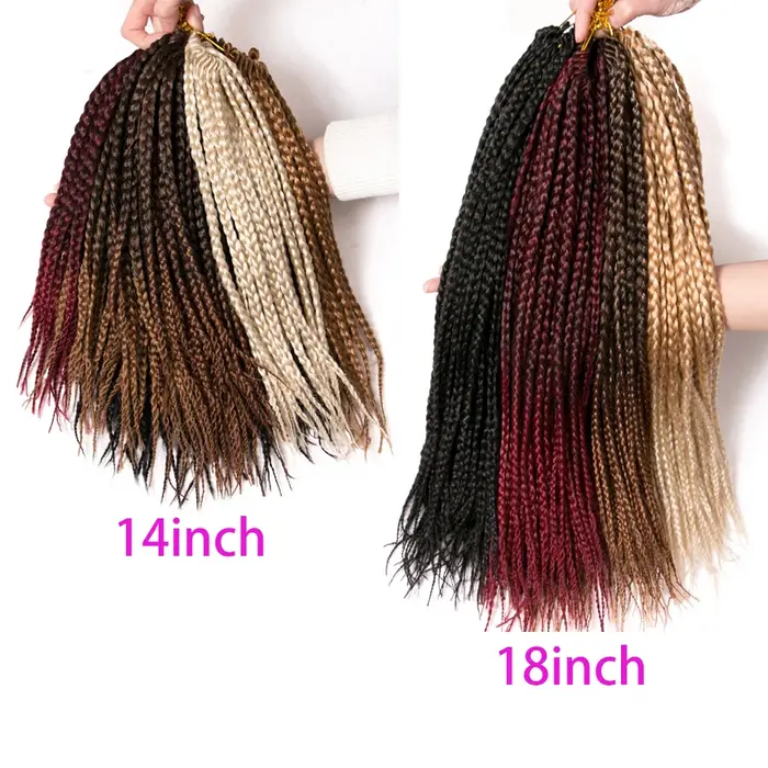 VERVES boîte tresses cheveux synthétiques 14 pouces et 18