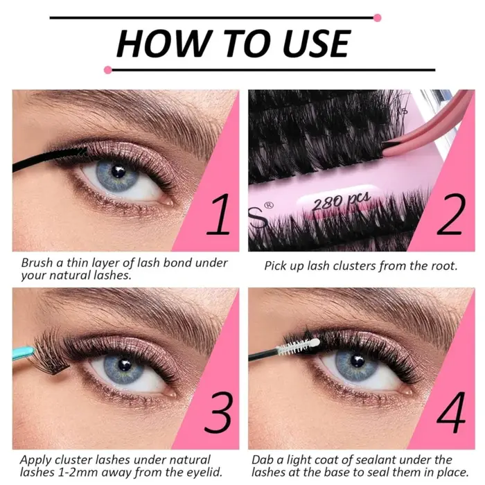 Kit d'extension de cils DIY SENSE LASHES 280 pièces 0