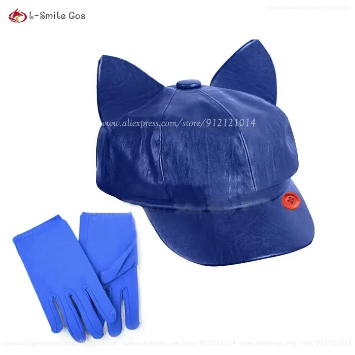 Jeu Mita fou Cosplay perruque 60 cm bleu violet mixte style queue de cheval perruques Mita Anime Cos
