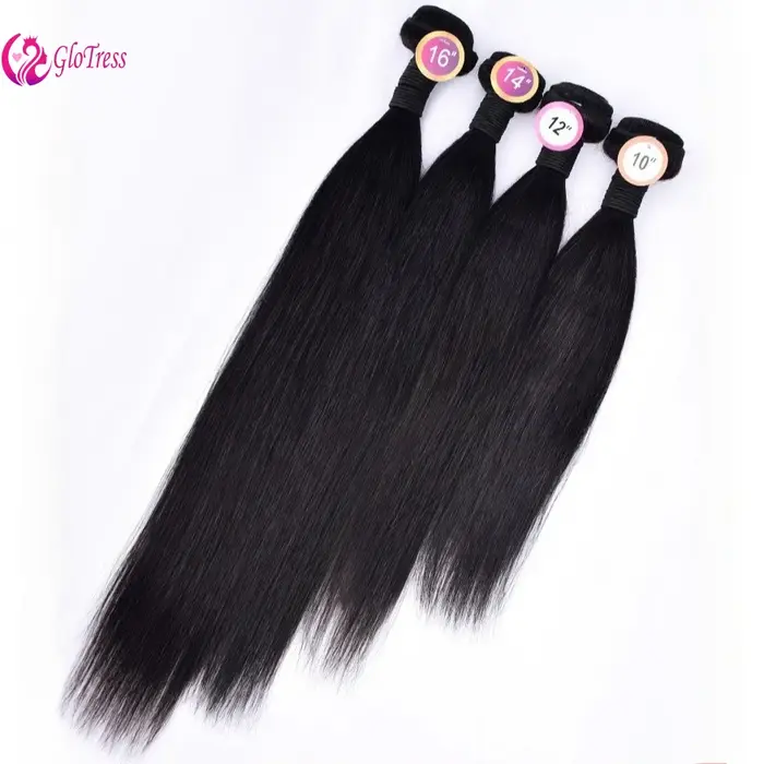 Mèches brésiliennes naturelles Remy vierges non traitées de qualité 12A
