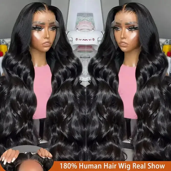 Perruque Lace Frontale Body Wave 13x6 HD en Cheveux Humains Naturels, Perruques Lace Front 13x4 Tran