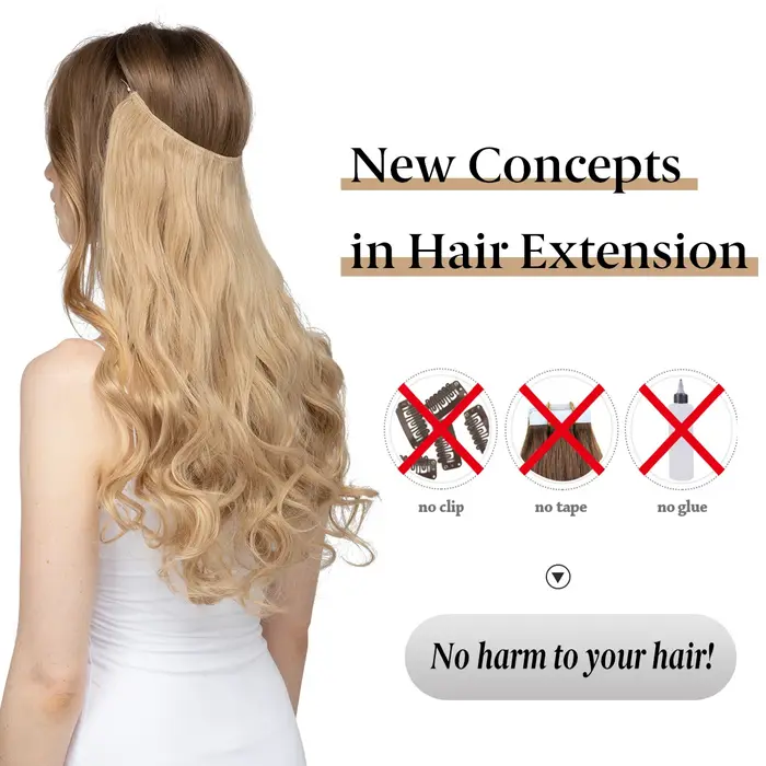Extensions capillaires synthétiques ondulées sans Clip