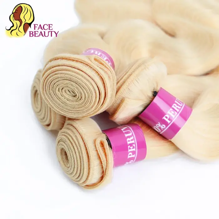 Tissage en lot brésilien naturel Remy Body Wave blond 613