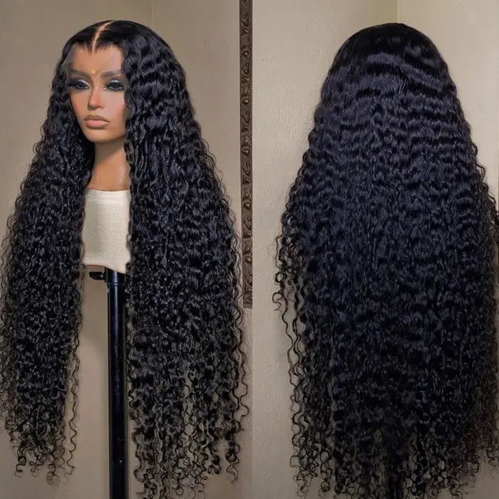 250% haute densité lâche vague profonde 30 40 pouces 13x6 13x4 HD dentelle frontale perruque de cheveux humains brésilie