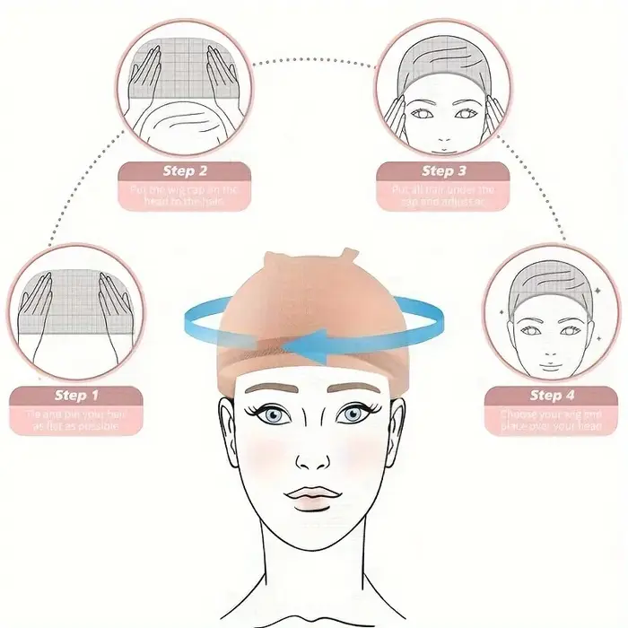 2 pièces/sac, bonnet de perruque supérieur