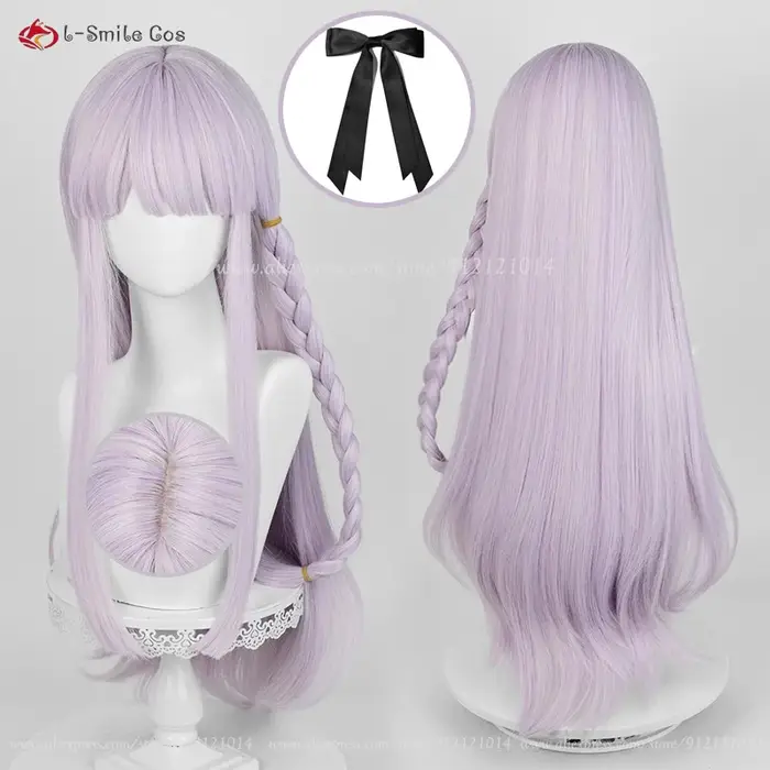 Kirigiri Kyoko Cosplay perruque 80 cm violet clair perruques pour femmes