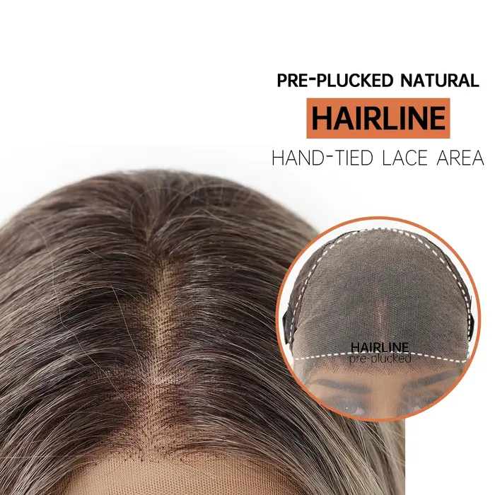 EASIHAIR – perruques synthétiques Lace Front HD ondulées longues pour femmes