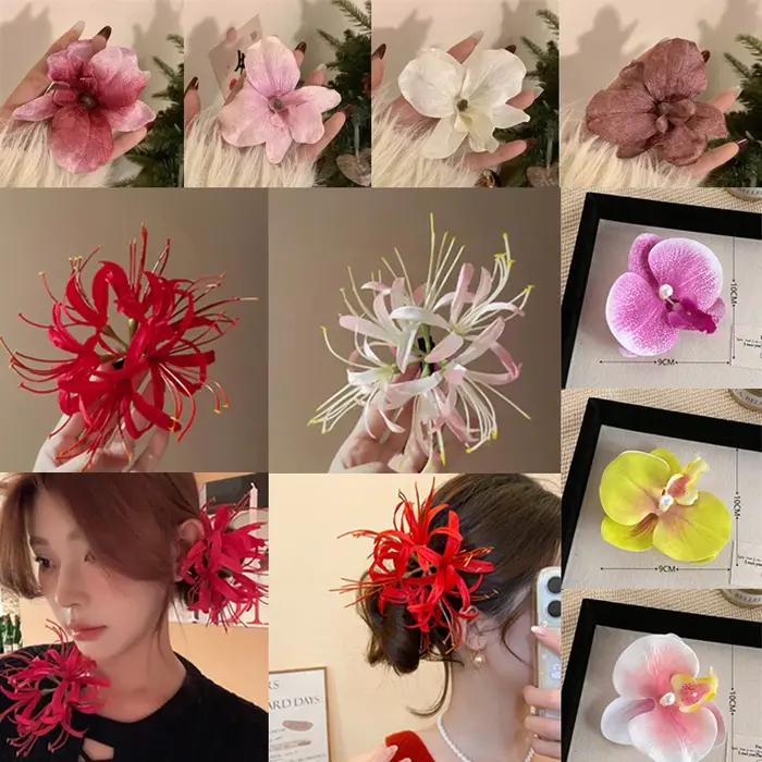 Pince à cheveux à fleurs Super délicate
