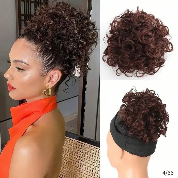 Extensions de chignon bouclé désordonné
