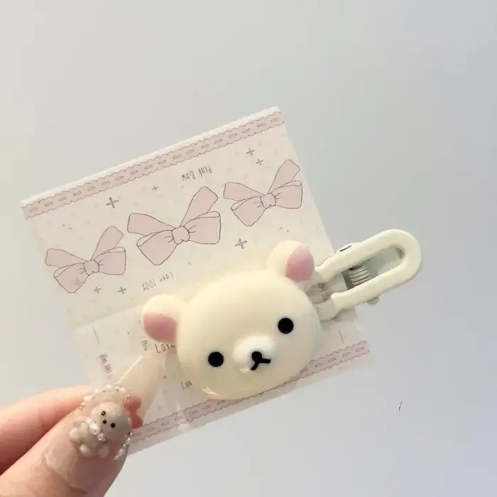 Easy Bear – pince à cheveux mignonne pour filles, couvre-chef Rilakkuma, dessin animé, ours facile, 