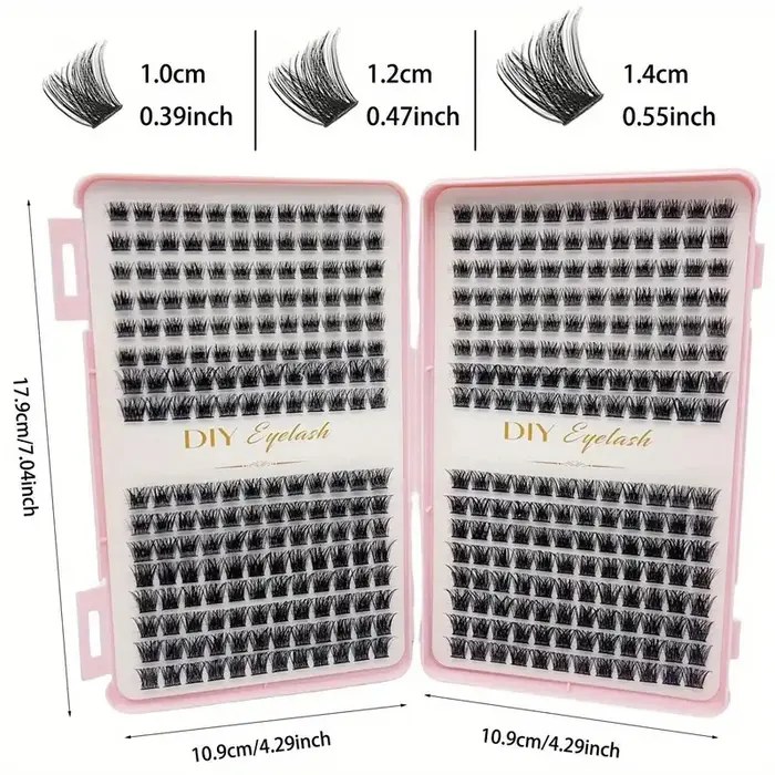 Un ensemble de 384 extensions de cils conçu pour sublimer les coins extérieurs des yeux