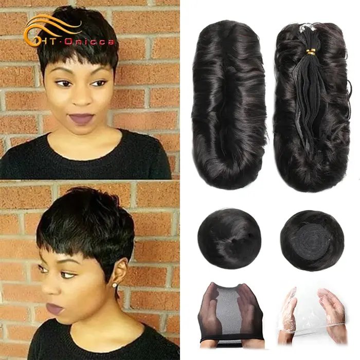 28 pièces paquets de cheveux humains bouclés