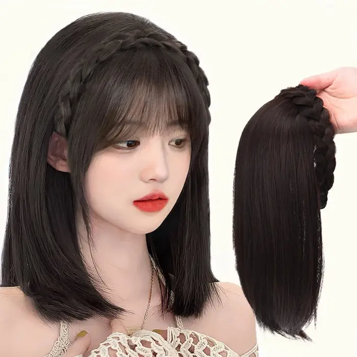 Perruque pour femme, cheveux courts