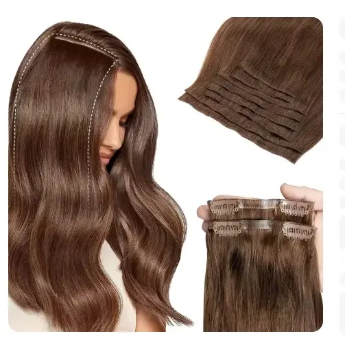 Extensions de cheveux à clips 100% vrais cheveux humains