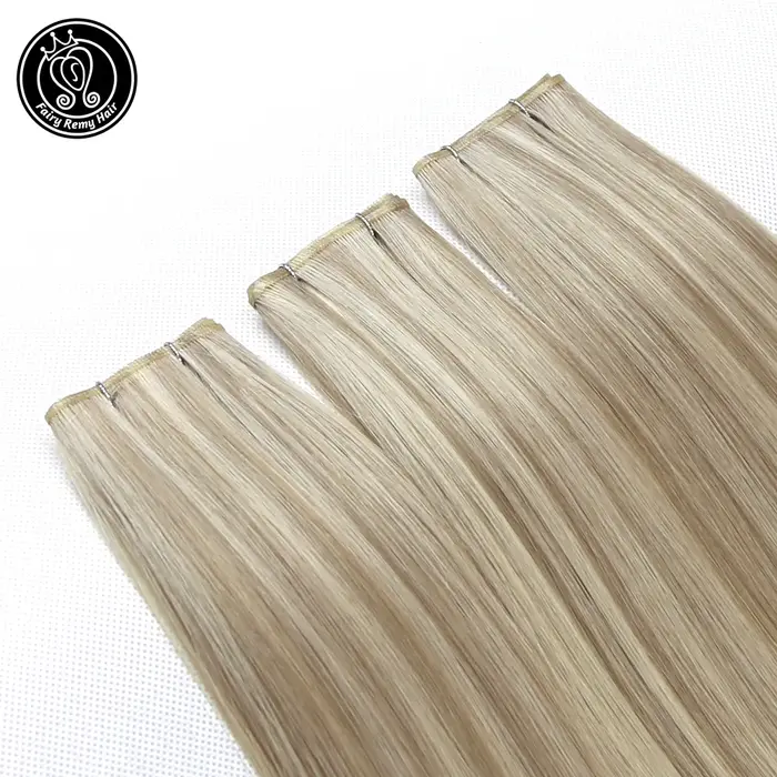 Extensions de cheveux Genius Weft en cheveux humains à coudre