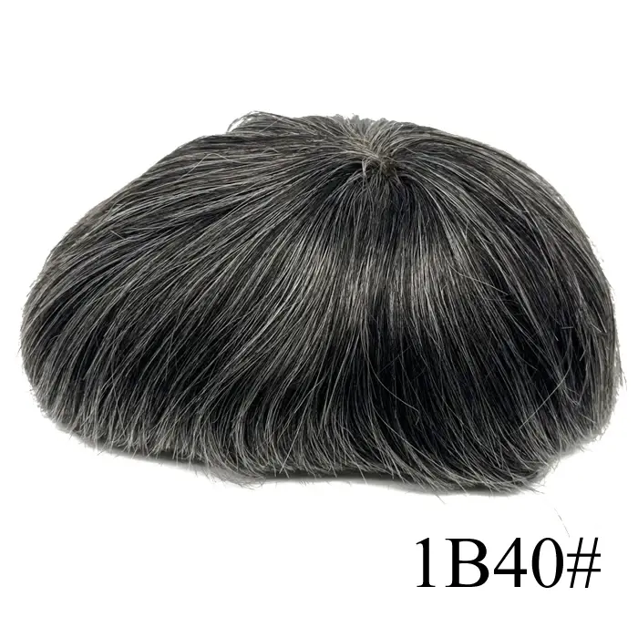 Bio-men toupet Invisible homme système de remplacement unité mâle prothèse de cheveux 100% naturel perruque