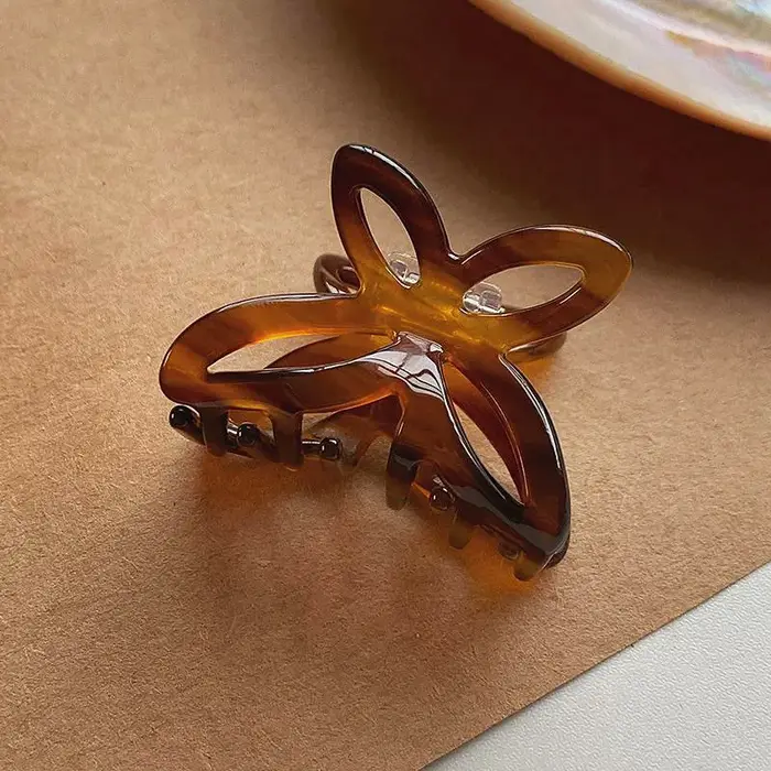 Pinces à cheveux papillon pour femmes, rétro, personnalité française, épingle à cheveux en gelée, gr