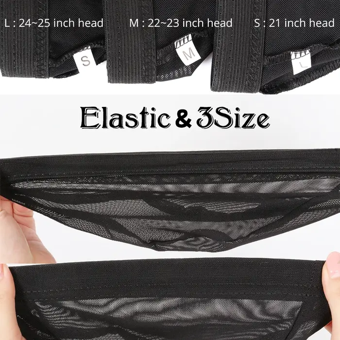 Bonnet de perruque en maille élastique respirante