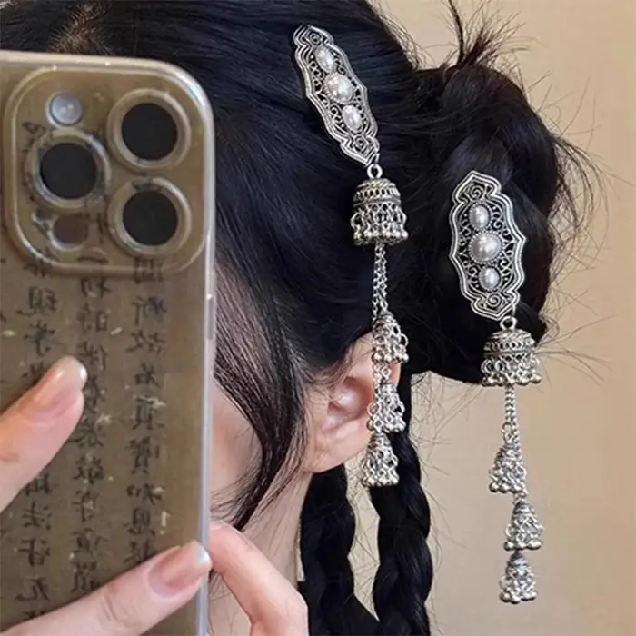 Pince à cheveux cloche de Style ethnique pour femmes