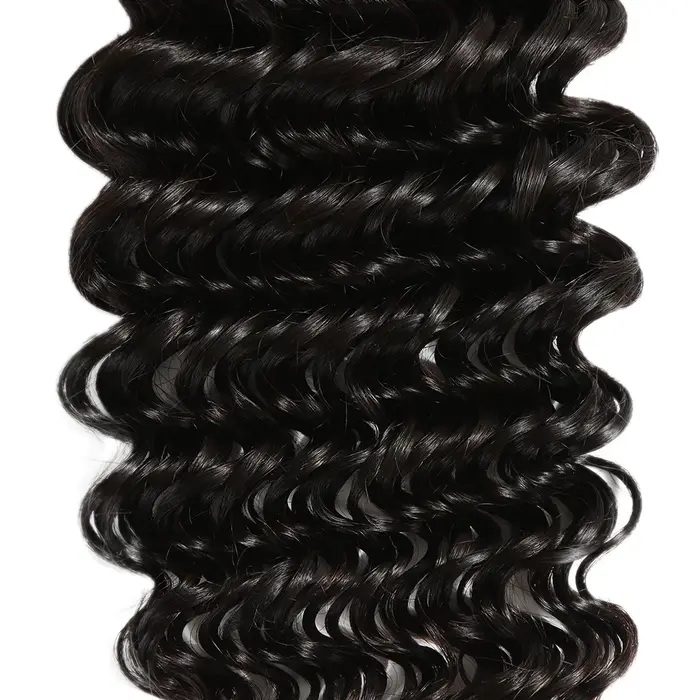 Mèches brésiliennes Remy naturelles élégantes, Deep Wave, 28 pouces, Extensions de cheveux bouclés, 