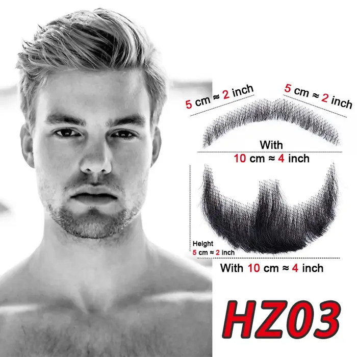 Wigundle barbe homme fait à la main vrais cheveux fausse
