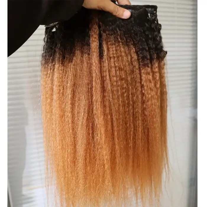Extensions de Cheveux Humains Crépus Lisses