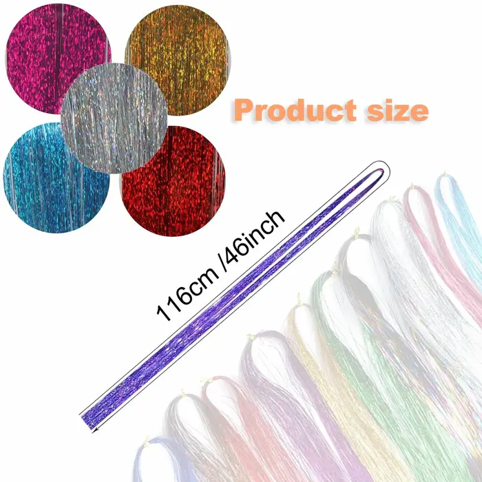 Extensions de cheveux en tinsel (46 pouces