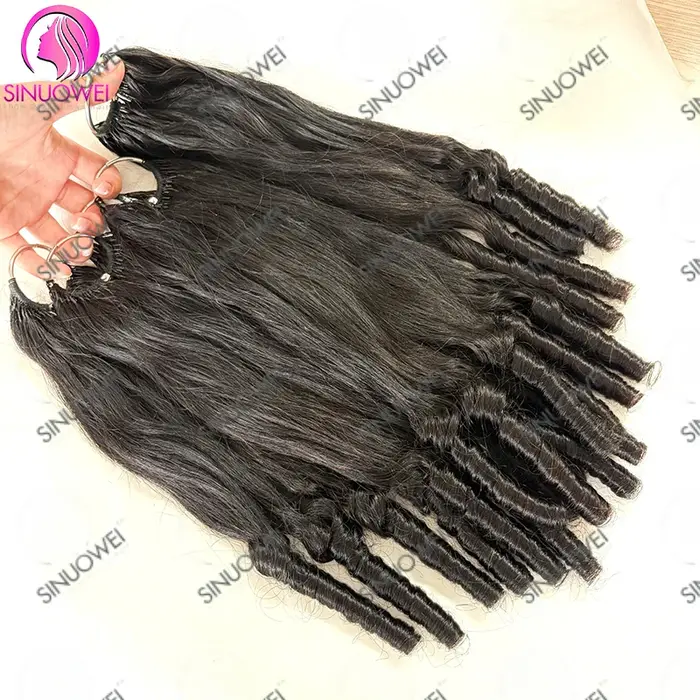 Extensions de cheveux humains au crochet French Curls