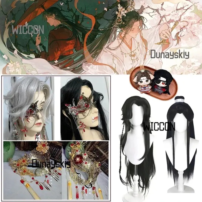 Perruque de cosplay Tian Guan Ci Fu Hua Cheng Xie Lian