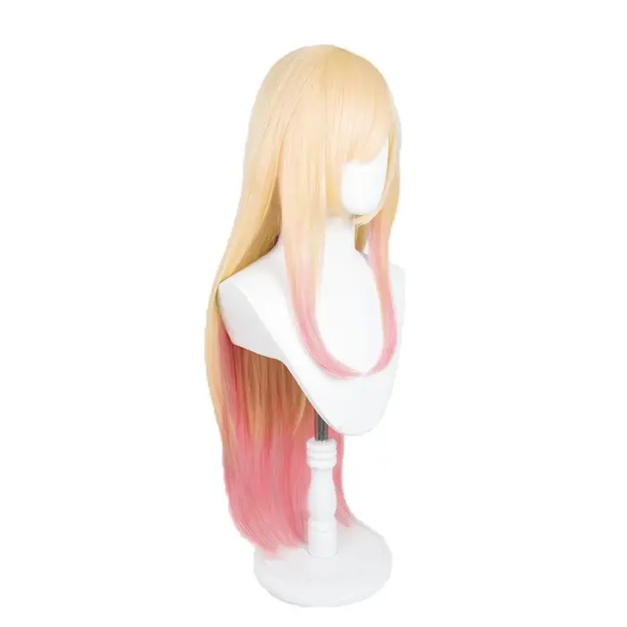 Perruque de Cosplay longue blonde rose