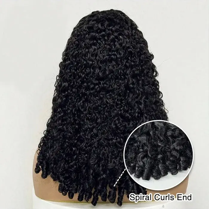 Perruque Cheveux Humains Bouclés Birmans 36 Pouces, Dentelle Frontale HD 13x4 13x6, Densité 200, Pré
