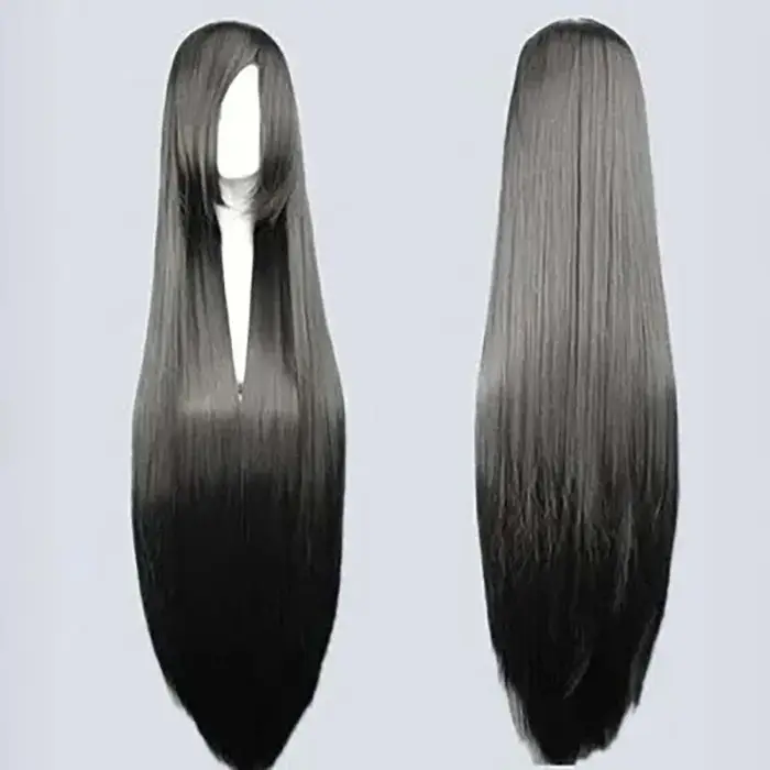 Perruque blanche 100 CM/40 pouces postiche longue fibre synthétique résistante à la chaleur Salon de