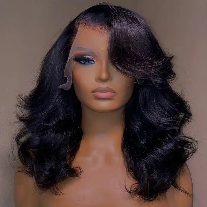 Perruque Lace Closure Wig Body Wave brésilienne Remy naturelle, cheveux vierges, 13x6, 13x4, densité