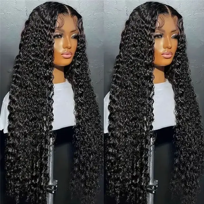 40 46 pouces vague profonde 13x6 13x4 Hd dentelle avant perruque de cheveux humains 250 densité eau bouclés 360