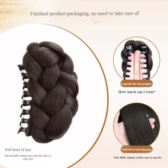 Postiche chignon tressé pour femmes