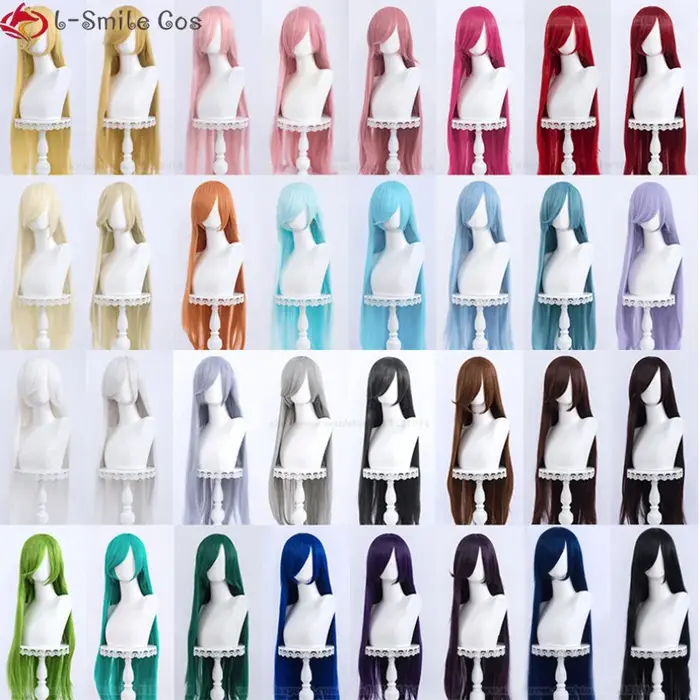 Perruque synthétique lisse et longue de 100cm pour femme