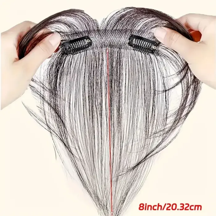 Frange à clipser en cheveux humains 3D avec favoris pour un usage quotidien - Extensions