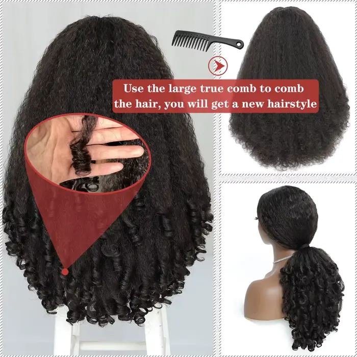 Perruque Afro bouclée en V avec boucles rebondissantes