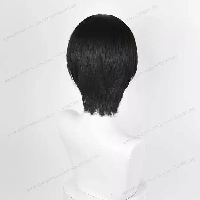Perruque de cosplay Anime Oosaki Nana, 28 cm, cheveux noirs courts, résistants à la chaleur, synthétiques, pour Halloween