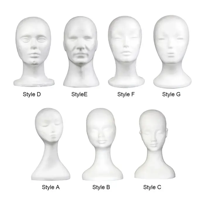 Tête de Mannequin en Mousse Polyvalente pour Perruque